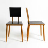 Two rare demountable plywood chairs by Axel Kufus model Stöcke for Atoll