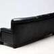 Three-seater sofa "Jupiter" in black leather by Arne Norell, Sweden, 1960.
