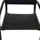 Vintage Black Leather & black frame Italian Modern Barstool
