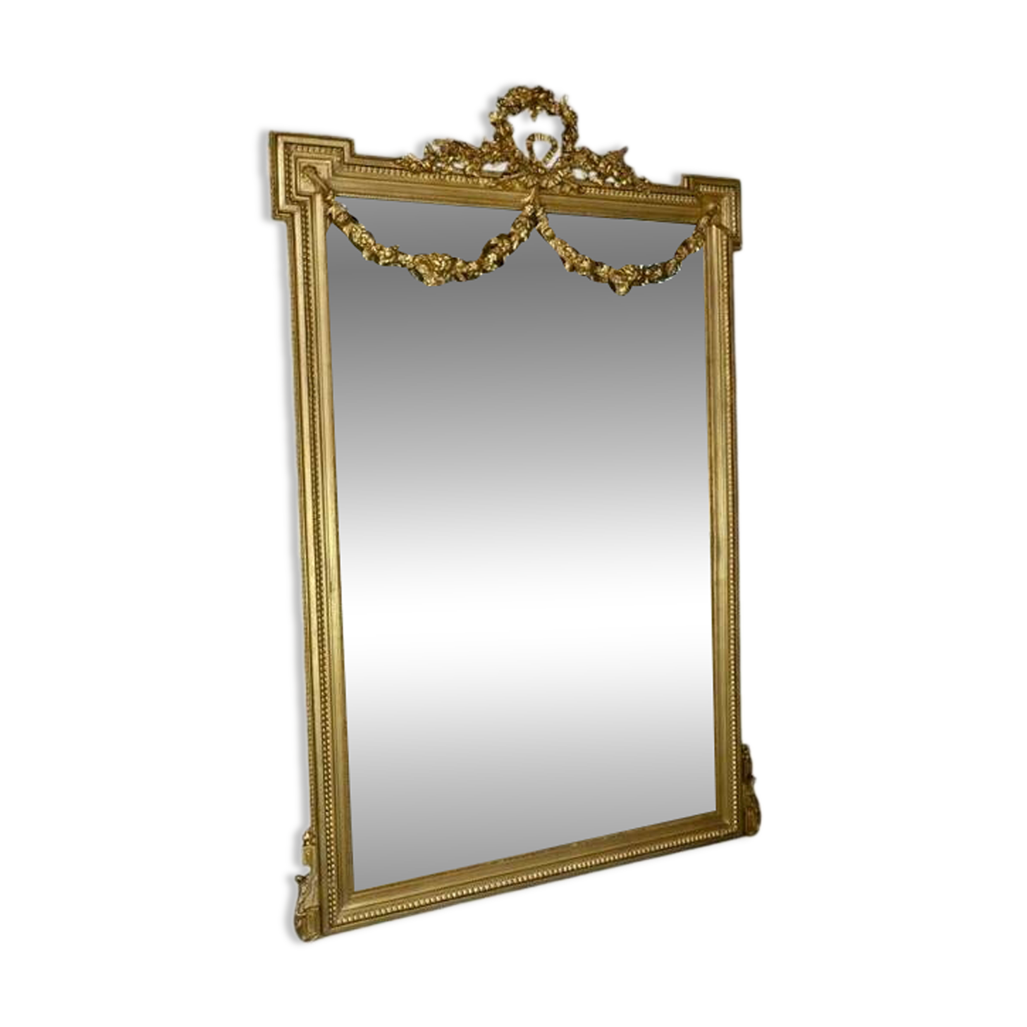 Gilded Wood Mirror, Louis XVI Style – Part 2 of the 19th Century