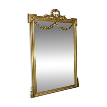 Gilded Wood Mirror, Louis XVI Style – Part 2 of the 19th Century