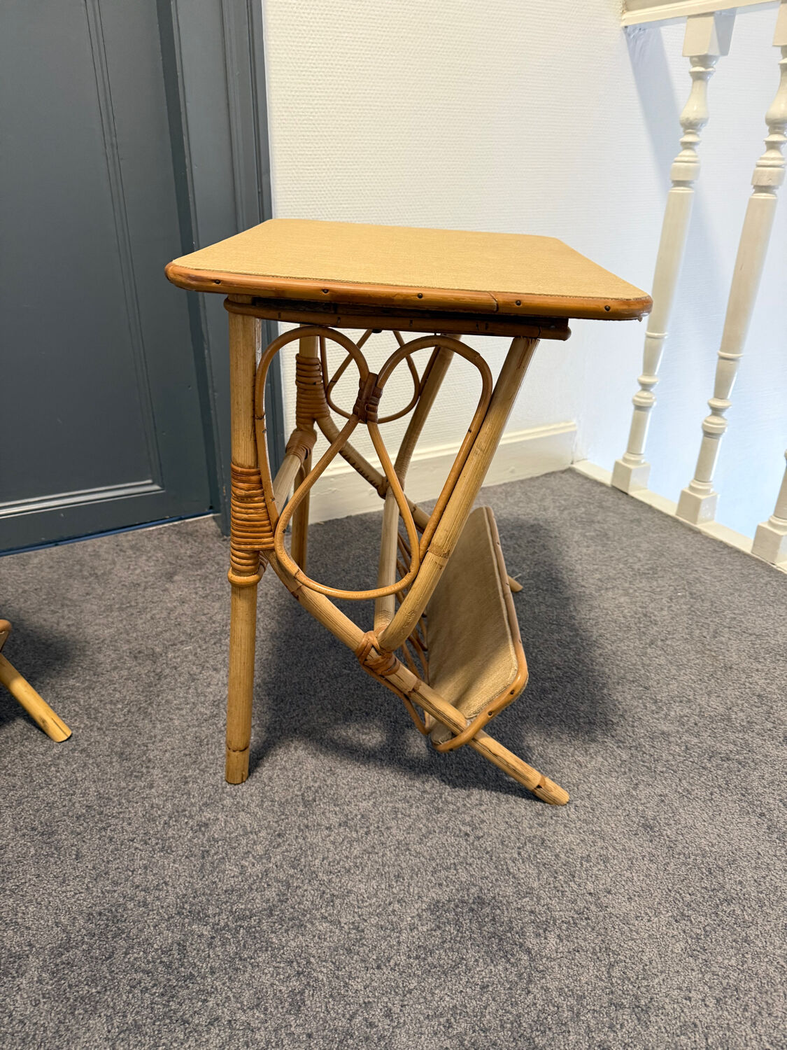 Rattan bedside table