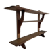 Art Deco wall shelf in wood with three levels, 1940s, Italy.