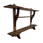 Étagère murale Art Deco en Wood à trois niveaux, années 1940, Italie