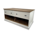 Large white oak craft bench