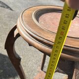 Art Deco pedestal selette with marble top