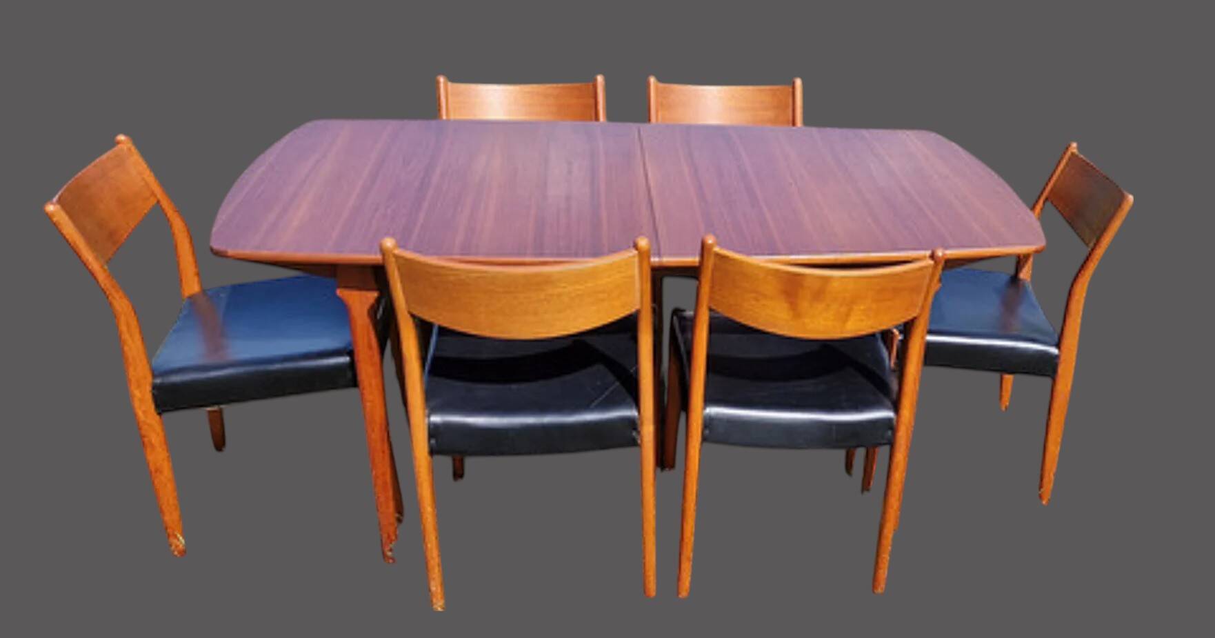 6 Scandinavian teak chairs 1960