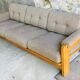 Scandinavian sofa 3-seater elm structure wool cushions chinée 1960