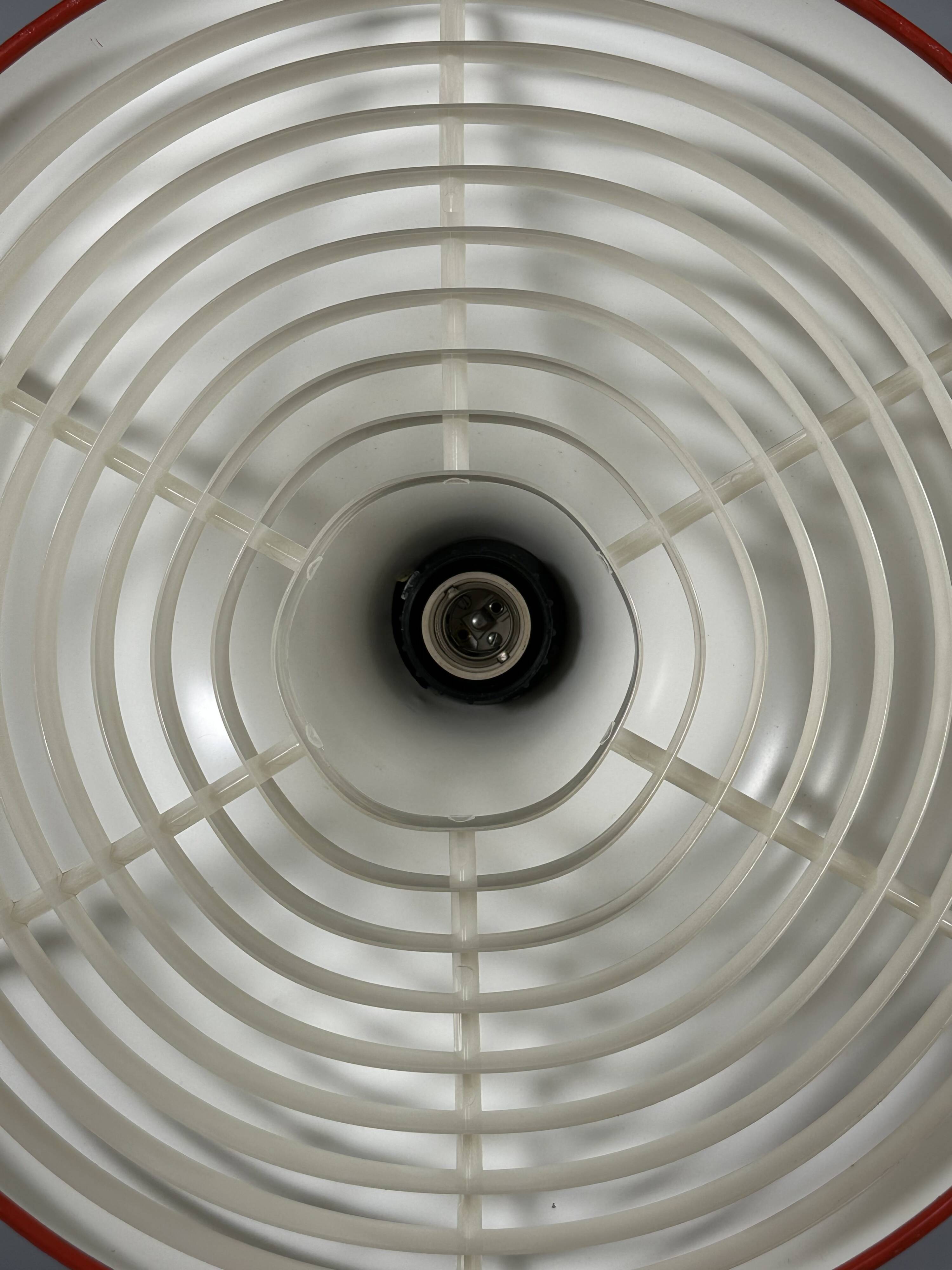 Lampe de plafond Erco Lightning des années 1960 et 1970 en aluminium métallique