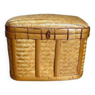 Wicker bamboo box