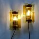 Pair of pressed glass sconces by Svend Aage Holm Sorensen (Denmark 1960)
