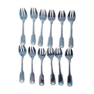 12 oyster forks