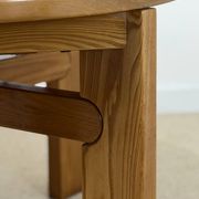 Vintage extendable round table in the spirit of Atelier Chauvin S.A. – 1970s