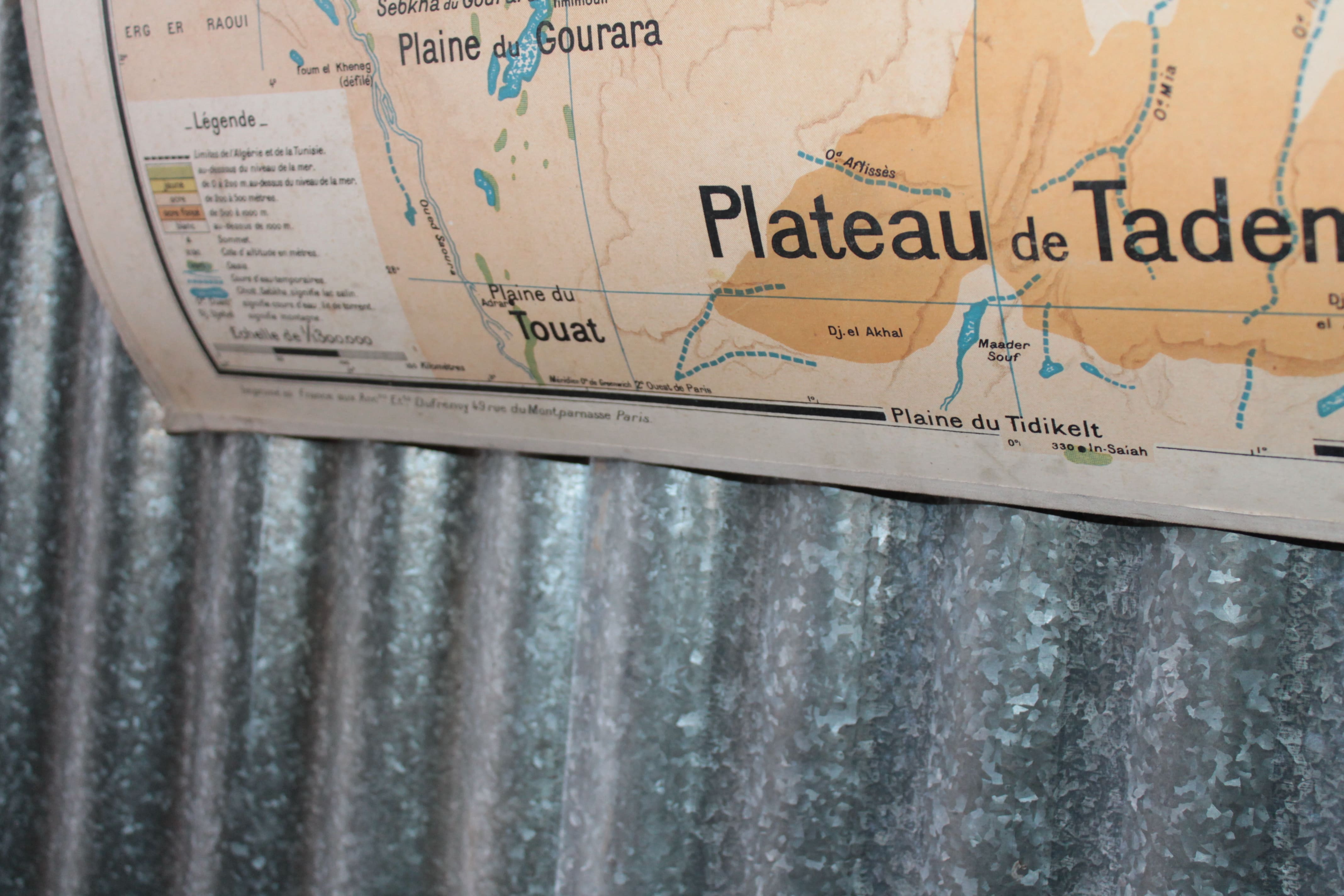 School map Vidal 11 bis Algeria and Tunisia