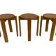Mid century pinewood stool, 1960s minimalistic design