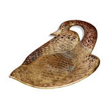 Old brass swan cup