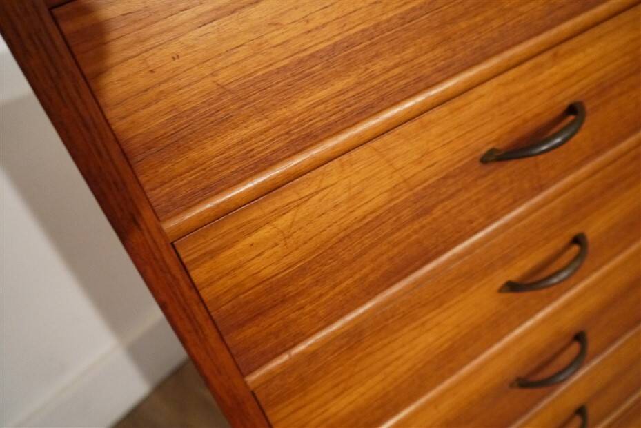 Vintage Scandinavian teak chest of drawers 1960