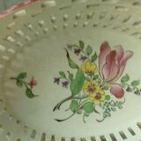 BASKET IN FAIENCE OPENWORK KELLER AND GUERIN LUNEVILLE