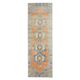 1970s Vintage Turkish Hand-Knotted Wool Cotton Orange Runner Rug 82x261