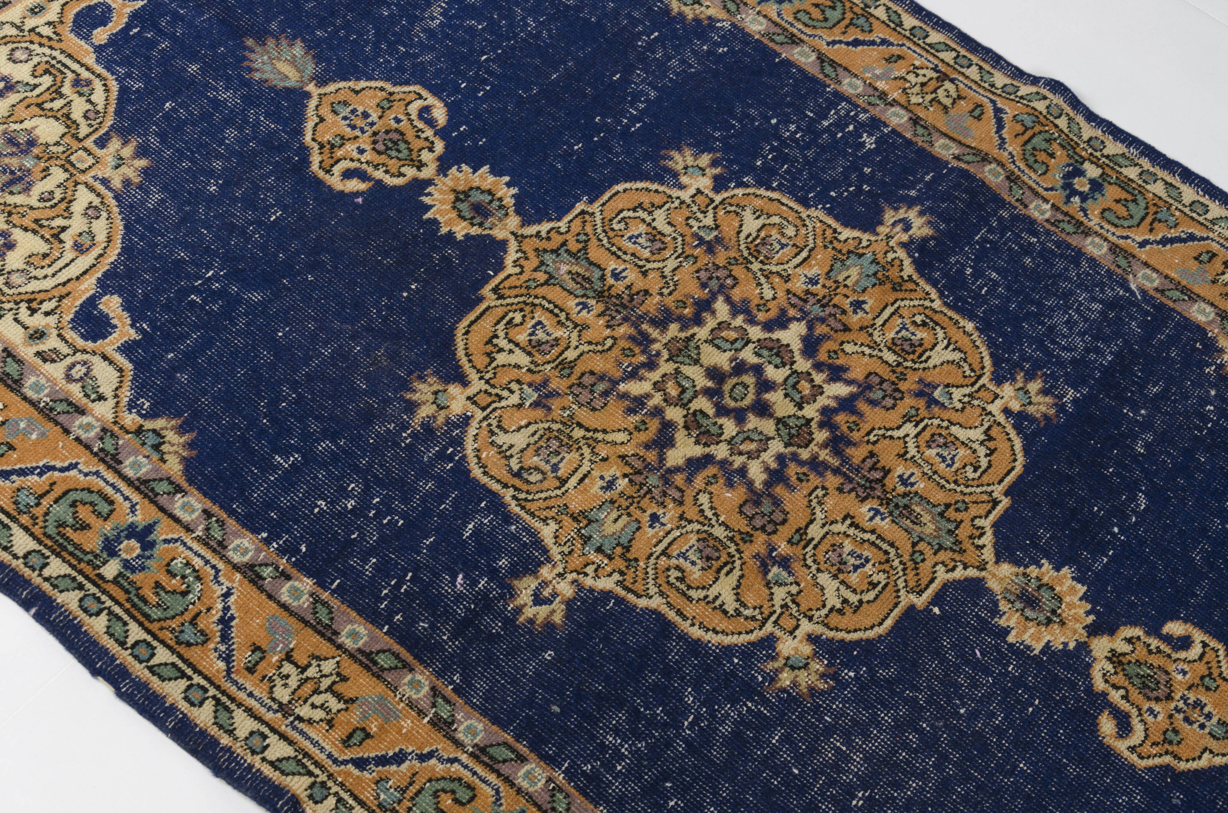 Vintage Turkish Floral Handmade Rug sku-v605