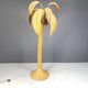 Vintage bamboo palm tree floor lamp, 1970s