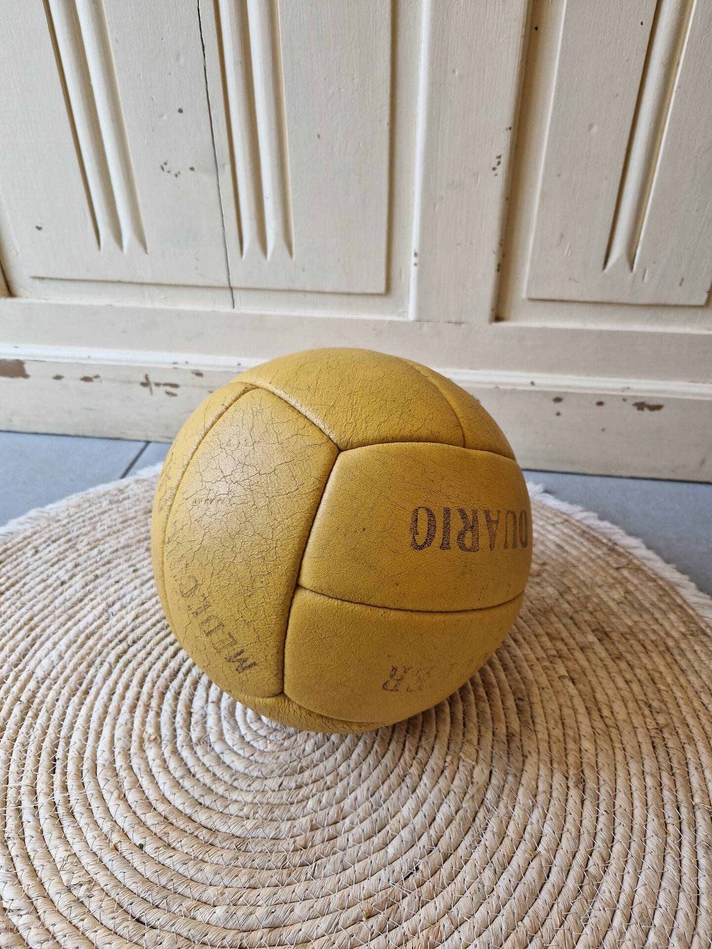 1960s Leather Medicine Ball