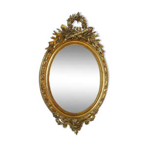 miroir ovale bois stuck