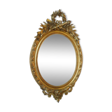 Mirror oval wood stuck and Golden State 110 x 68