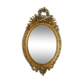 Mirror oval wood stuck and Golden State 110 x 68