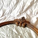 Old carved wooden mirror - 70 cm