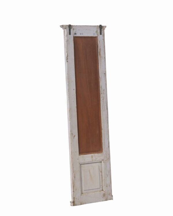 Grand Miroir Long Etroit Patine Violet Vieux Teck Inde