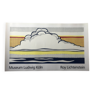 Roy LICHTENSTEIN, Cloud and Sea / Museum Ludwig Köln, 1989. Original silkscreen poster