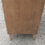 Dresser 4 drawers feet compass vintage raw wood