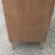Commode 4 tiroirs pieds compas bois brut vintage