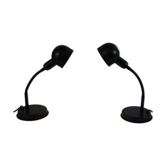 Pair of vintage adjustable bedside lamps, Veneta Lumi