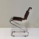 Vintage Italian chair in cowhide and chrome, 1970s