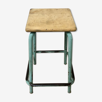 Former turquoise skate workshop stool