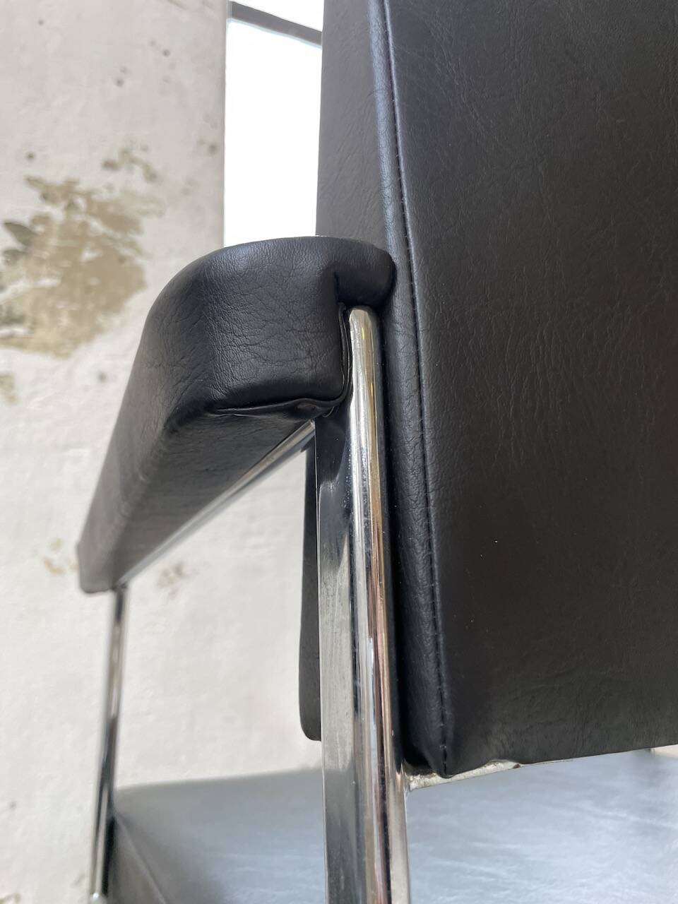 Pair of chrome office chairs