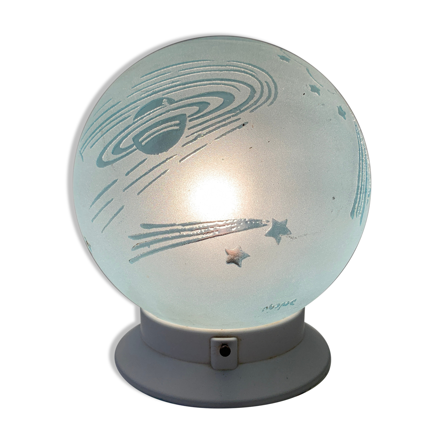 Ceiling lamp old art deco Deveau Pantin around 1920 decoration star planet angel