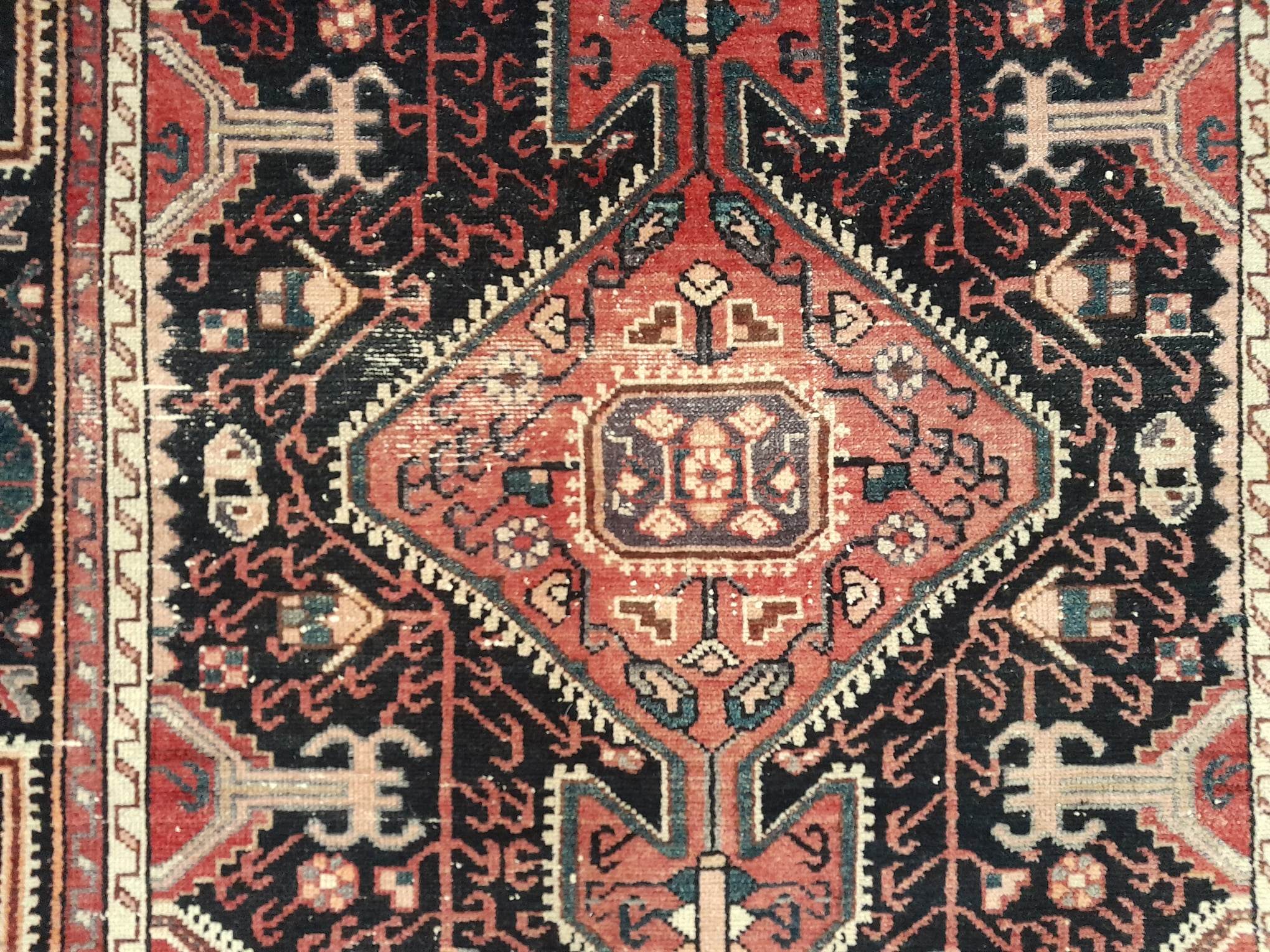 Handmade Persian carpet Tuiserkan 219x129cm