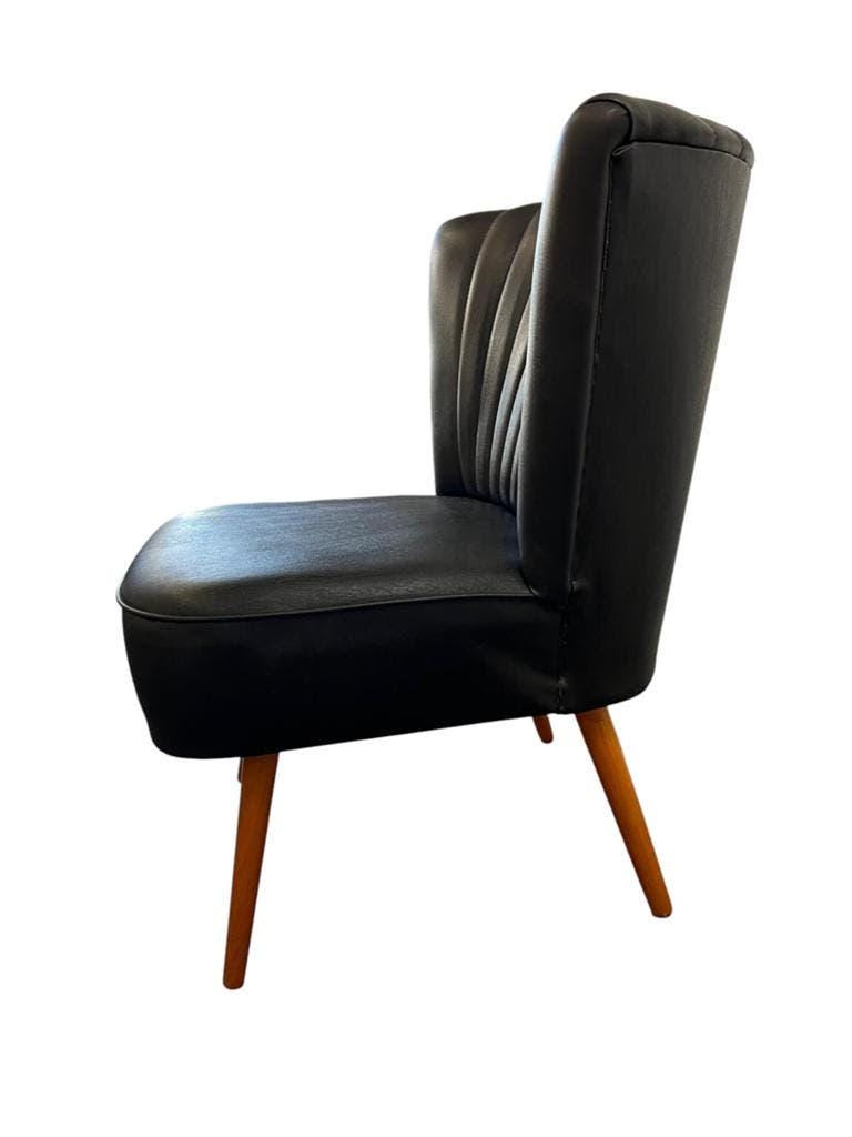Fauteuil cocktail vintage noir / fauteuil / fauteuil une place