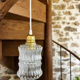 Modern vintage glass globe pendant light