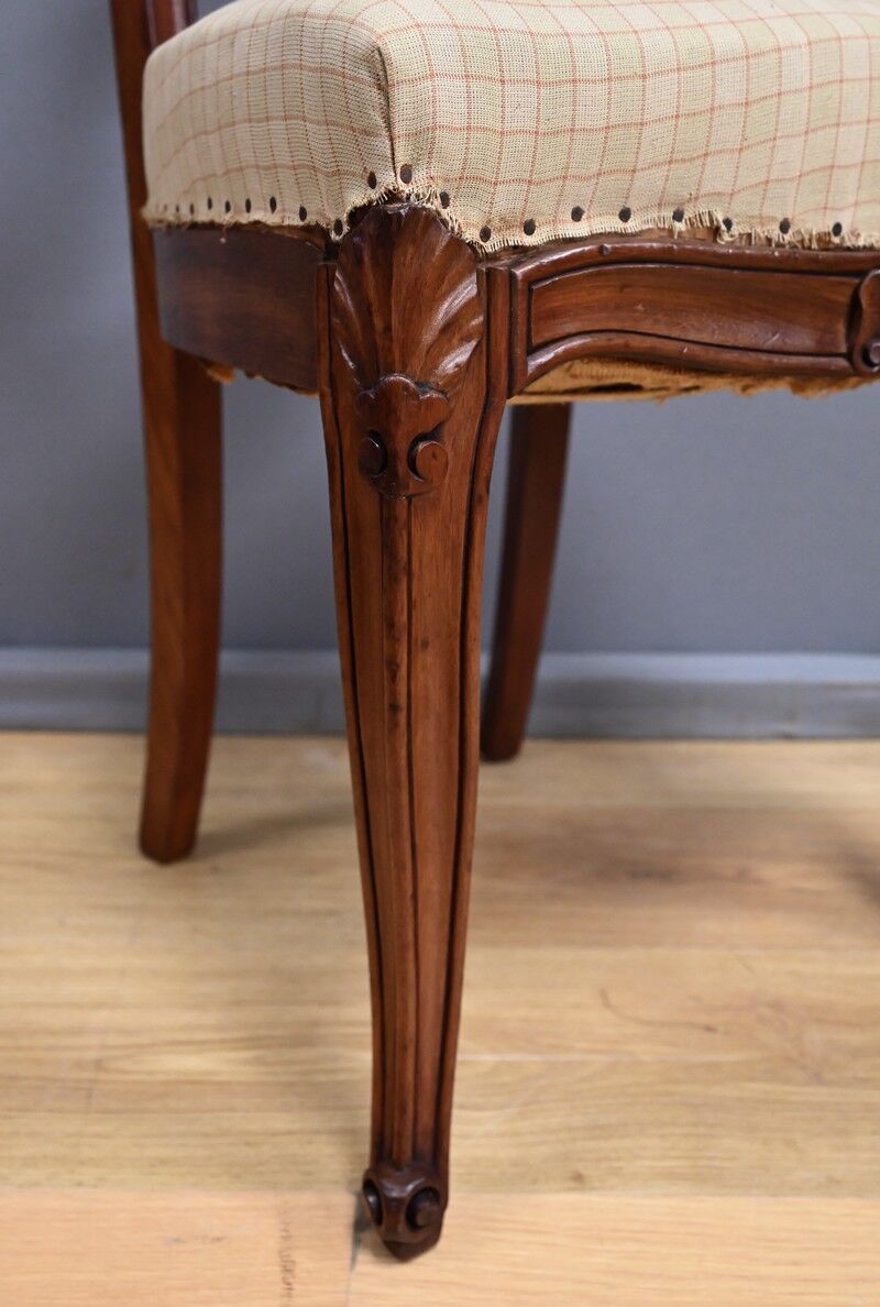 Set of 4 mahogany chairs, Napoléon III period - second half of the 19th century.