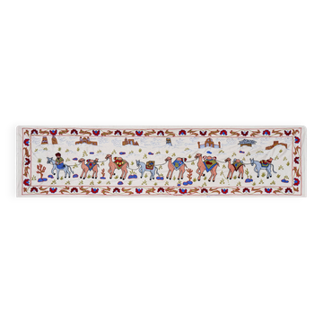 Hand-knotted rug, vintage Turkish rug 50x186 cm