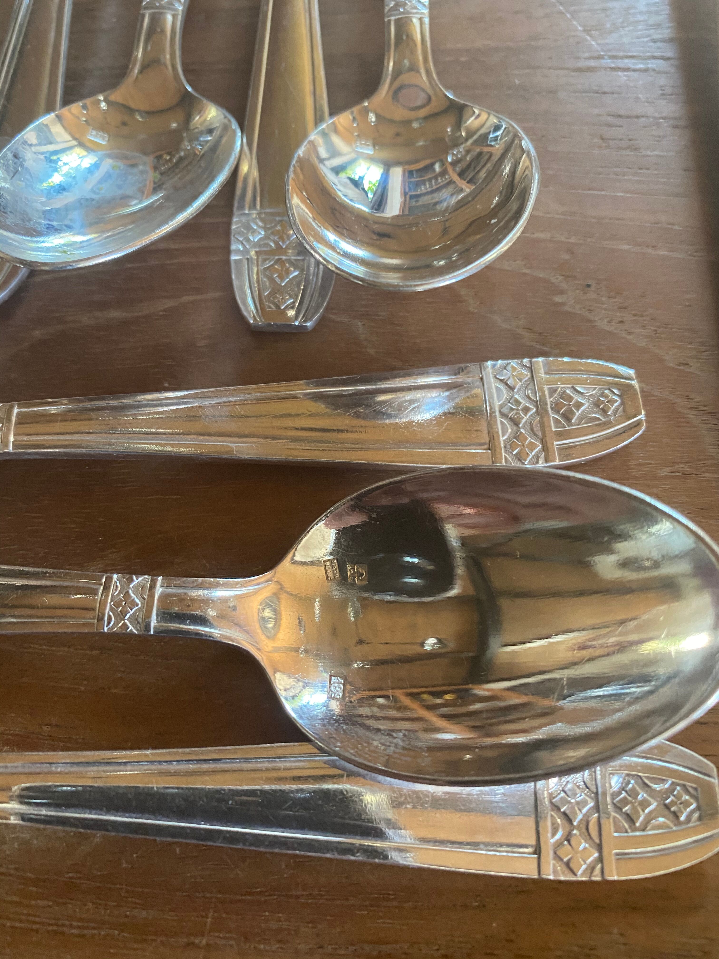 Art Deco cutlery housewife 12 people