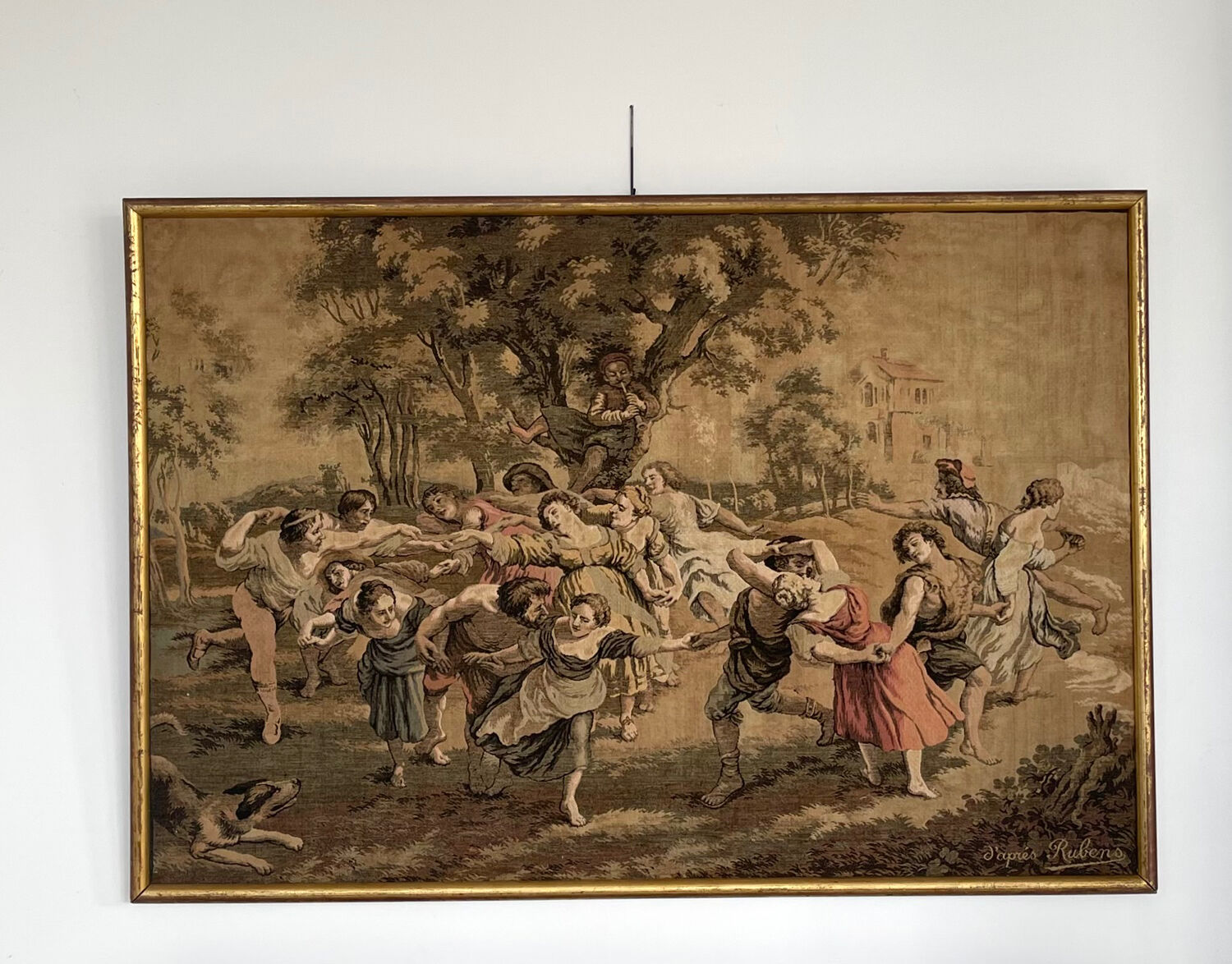 Vintage tapestry after Rubens