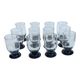 12 medium glass cups from the Art Deco period, by Daum Nancy.
