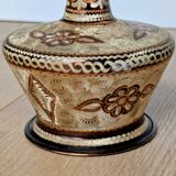 Decorative handcrafted vase in chiseled copper - Floral motifs - Orient / India