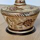 Vase décoratif artisanal en ​cuivre ciselé - Motifs floraux - Orient / Inde