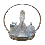 Service oil vinegar salt pepper with tray